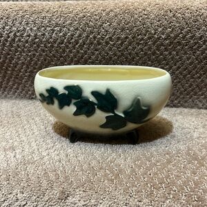 Vintage Royal Copley Oval Planter Vase Ivy Footed 7.5"